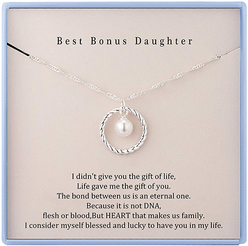 Seeney Daughte Gift Fom Mom, Mothe Daughte Necklace Fom